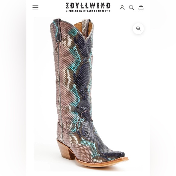 Idyllwind Miranda Lambert Size 9 Python Mermaid Snakeskin Cowboy Boots Snip Toe